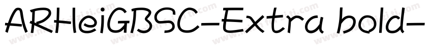 ARHeiGBSC-Extra bold字体转换